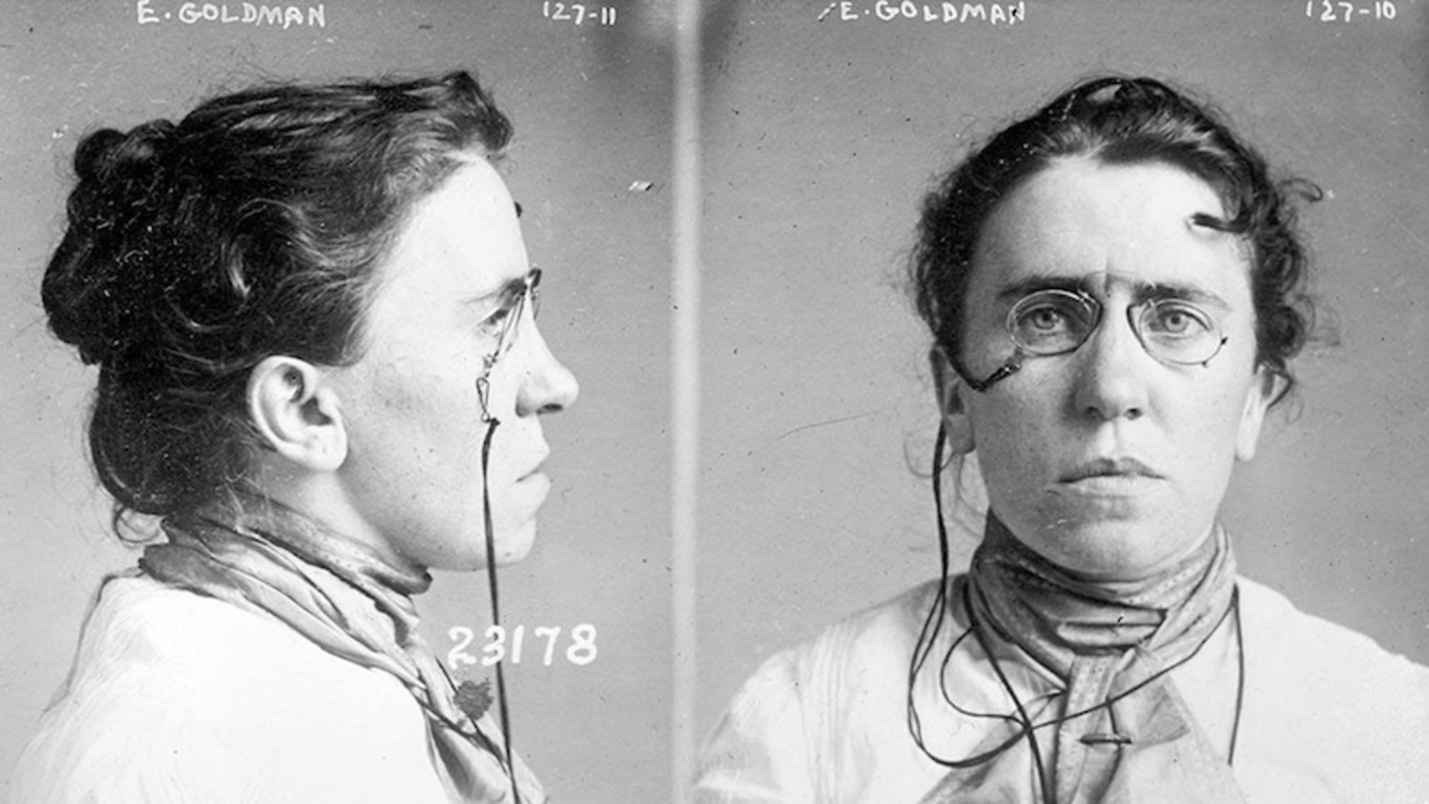 Emma Goldman fue detenida en 1901 acusada de atentar contra el presidente McKinley.
